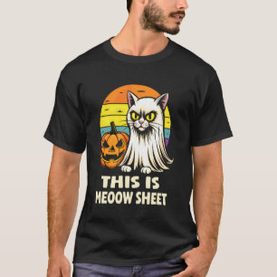 T-shirt C'est Meoow Sheet Groovy Ghost Cat Halloween Mem
