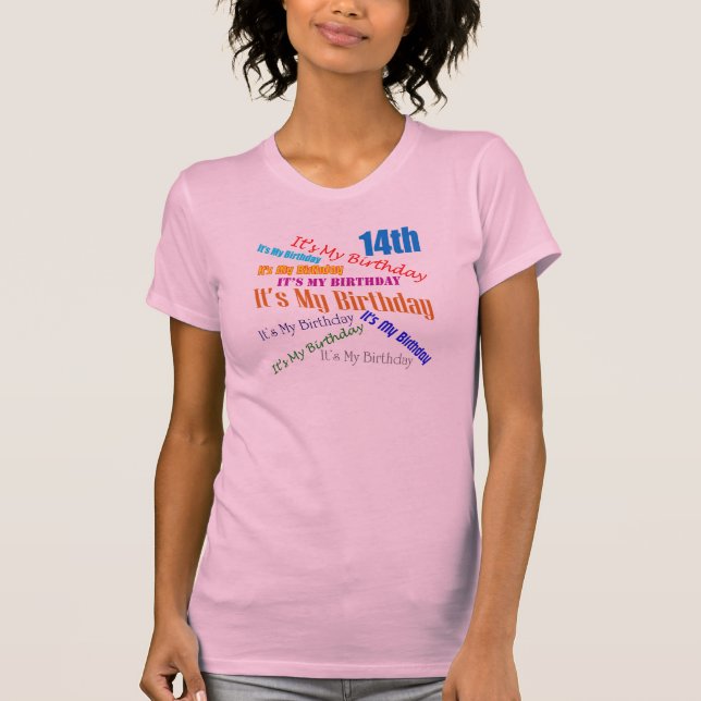 T-shirt C'est mes 14èmes cadeaux d'anniversaire (Devant)