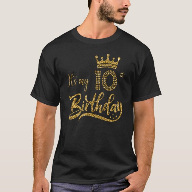 T-shirt C'est mon 10e anniversaire mignonne Femmes 10 ans  (Devant)