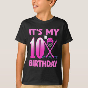 T-shirt C'est mon 10ème anniversaire Fille Hockey sur glac