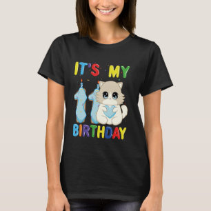 T-shirt C'est mon 11e anniversaire garçon 11 ans Ragdoll C
