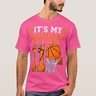 T-shirt C'est mon 11e anniversaire garçon thème basketball
