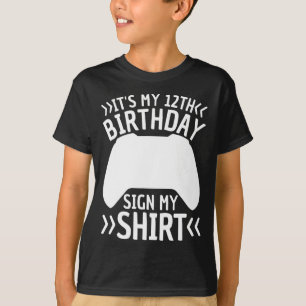 T-shirt C'est mon 12e anniversaire Signal Ma chemise 12 an