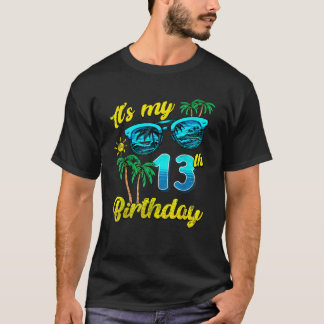 T-shirt C'est mon 13e anniversaire Plage tropicale été 13