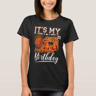 T-shirt C'est mon 13e anniversaire Thème basketball 13 ans