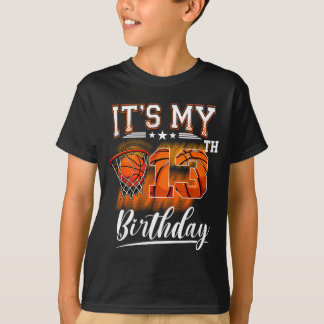 T-shirt C'est mon 13ème anniversaire Thème Basketball 13 a