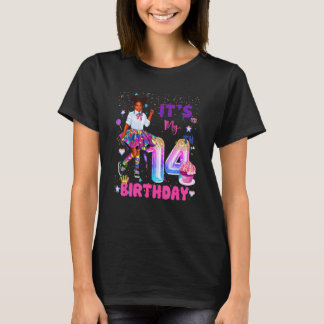 T-shirt C'est mon 14e anniversaire Africaine Américaine Bl