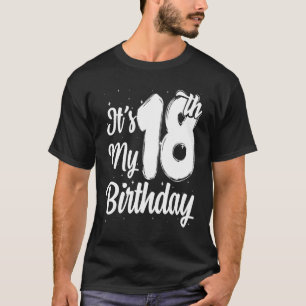 T-shirt C'est mon 18e anniversaire fille garçon dix-neuf-d