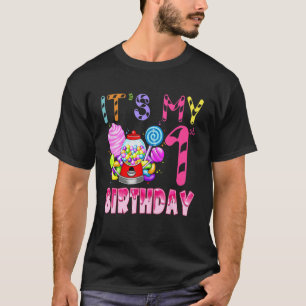 T-shirt C'est mon 1er anniversaire Candy Candyland Birthda