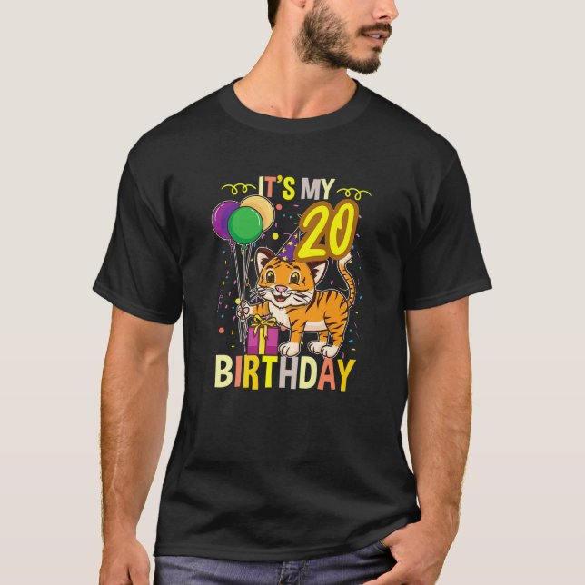 T-shirt C'Est Mon 20E Amoureux des animaux De Tigre Annive (Devant)