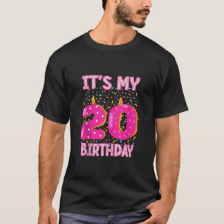 T-shirt C'est mon 20e anniversaire Thème de Donut sucré 20