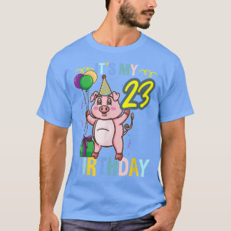 T-shirt C'est mon 23e anniversaire mignon porc