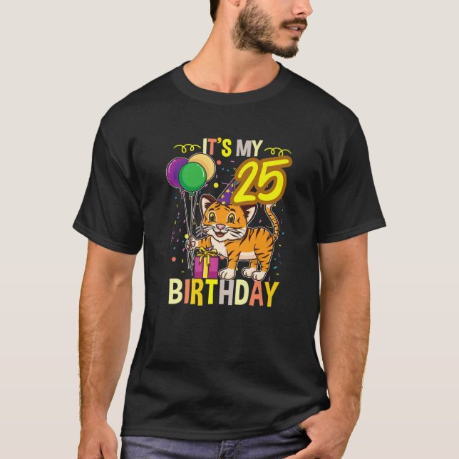 T-shirt C'Est Mon 25E Amoureux des animaux De Tigre Annive (Devant)