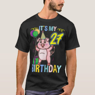 T-shirt C'est mon 27e anniversaire mignon porc 3321