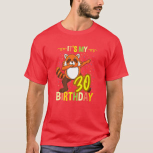 T-shirt C'Est Mon 30E Anniversaire Dabbing Red Panda Anima
