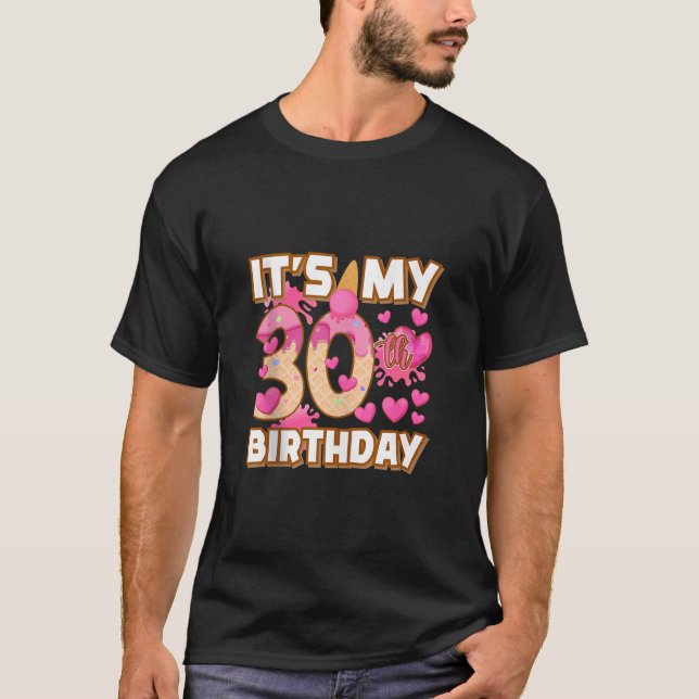 T-shirt C'est mon 30e anniversaire fille de crème glacée t (Devant)