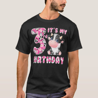 T-shirt C'est mon 3e anniversaire Enfants 3 ans mignonne v