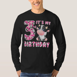 T-shirt C'est mon 3e anniversaire Enfants 3 ans mignonne v