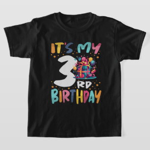 T-shirt C'est mon 3ème anniversaire Anniversaire de enfant