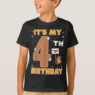 T-shirt C'est mon 4ème anniversaire Jour de la marmotte 4