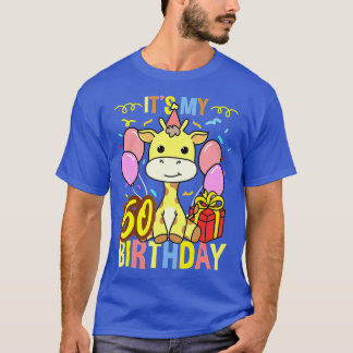 T-shirt C'est mon 50e anniversaire de la Giraffe Lover