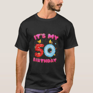 T-shirt C'est mon 50e anniversaire fille Donut sucré 50 an