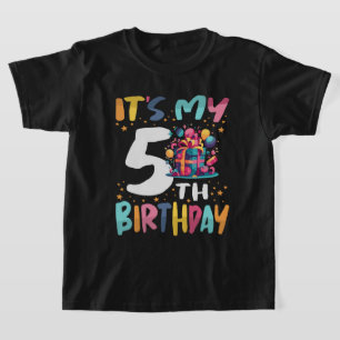 T-shirt C'est mon 5e anniversaire Anniversaire de enfant h