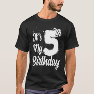 T-shirt C'est mon 5e anniversaire fille garçon 5 5 ans Fif