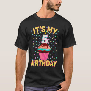 T-shirt C'est mon 5e anniversaire Sweet Cupcake Cinq 5 ans