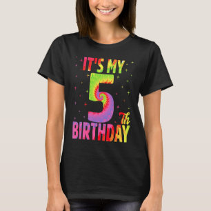 T-shirt C'est mon 5e anniversaire Tie Dye Anniversaire de