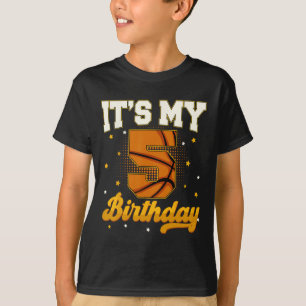 T-shirt C'est mon 5ème anniversaire Sketll Boy 5 ans Cadea
