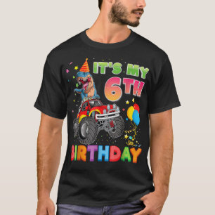 T-shirt C'est mon 6e anniversaire 6 ans Monstre de dinosau