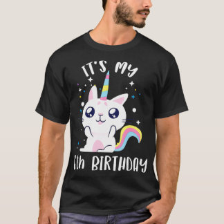 T-shirt C'Est Mon 6E Anniversaire Chat Unicorn Caticorn Cu