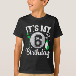 T-shirt C'est mon 6e anniversaire Golf 6 ans golfeur B