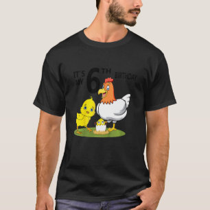 T-shirt C'est mon 6ème anniversaire Mignon poulet 6 ans 