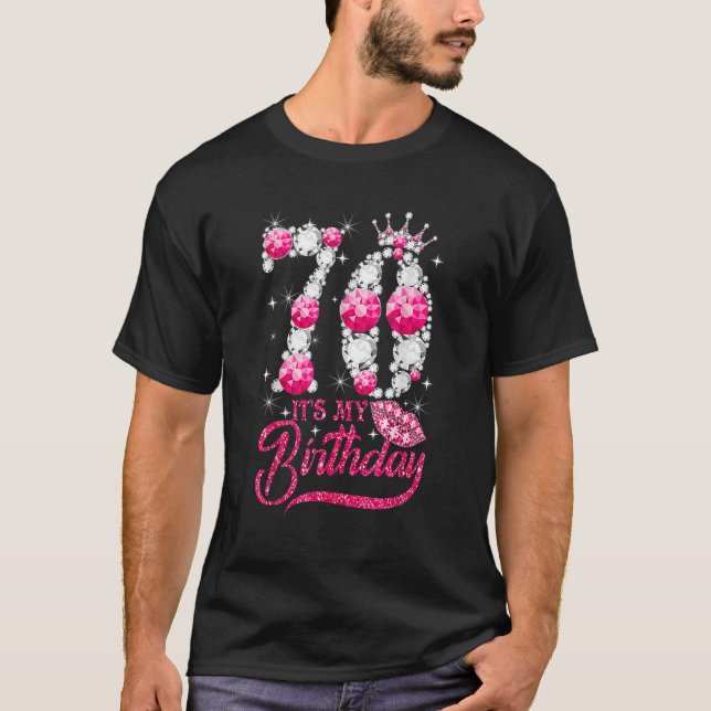 T-shirt C'est mon 70e anniversaire Reine 70 ans Chaussures (Devant)