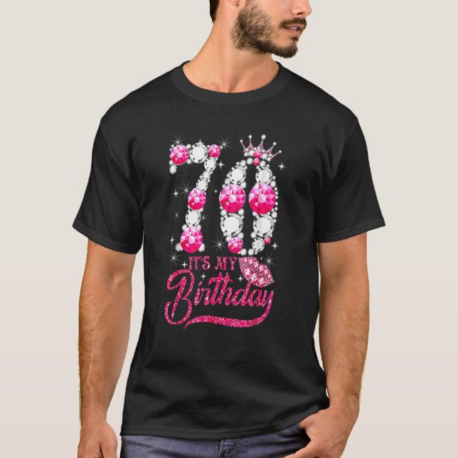 T-shirt C'est mon 70e anniversaire Reine 70 ans Chaussures (Devant)