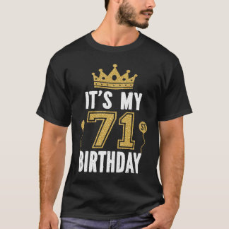 T-shirt C'est mon 71e anniversaire depuis 71 ans Homme et 