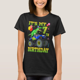 T-shirt C'est mon 7e anniversaire 7 ans Monstre de dinosau