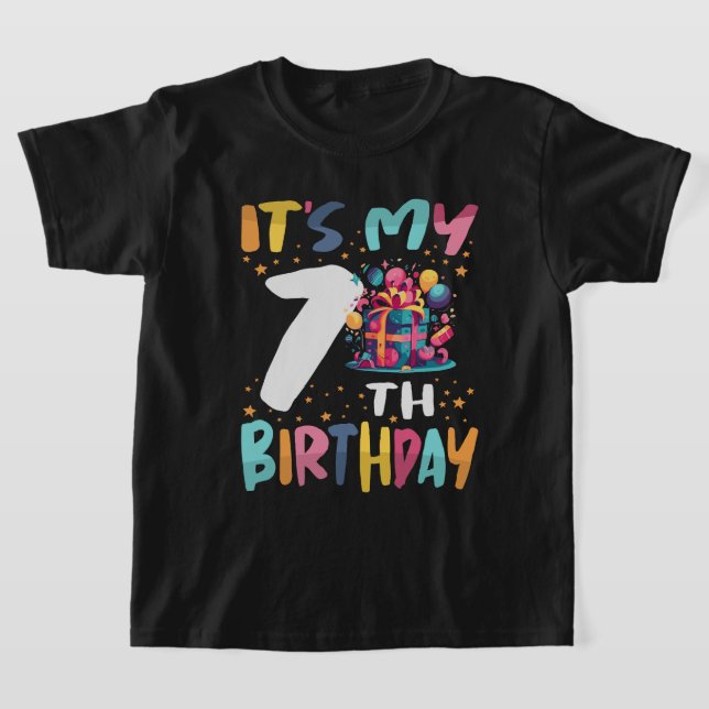 T-shirt C'est mon 7e anniversaire Anniversaire de enfant h (Poser)