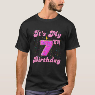 T-shirt C'est mon 7e anniversaire Donut 7 ans Anniversaire