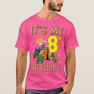 T-shirt C'Est Mon 8E Anniversaire Camper 8 Ans Camping Gar