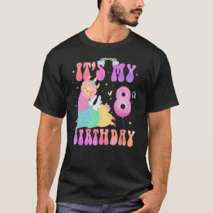 T-shirt C'est mon 8e anniversaire mignonne Llamacorn Alpac