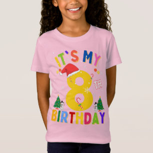 T-Shirt C'est mon 8ème anniversaire Noël 8 Anniversaire Xm