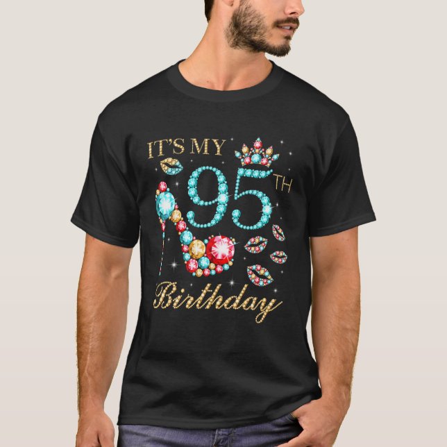 T-shirt C'est mon 95e anniversaire mignon 95 ans Anniversa (Devant)