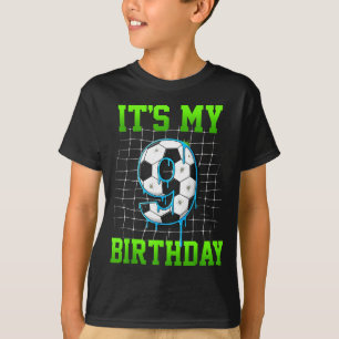 T-shirt C'est mon 9e anniversaire Funny Soccer Anniversair