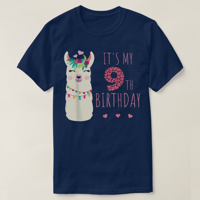 T-shirt C'Est Mon 9E Anniversaire Neuf Anniversaire Fille  (Design devant)