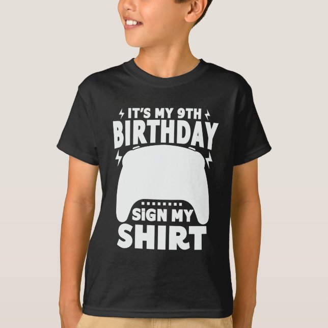 T-shirt C'est mon 9e anniversaire Signal Ma chemise 9 ans (Devant)
