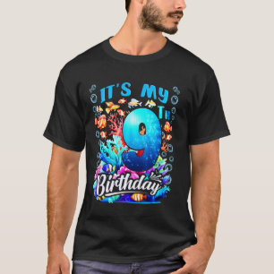 T-shirt C'est mon 9ème anniversaire garçon poisson de mer