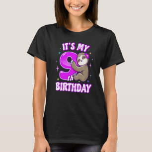 T-shirt C'est mon 9ème anniversaire Thème de fille de pare